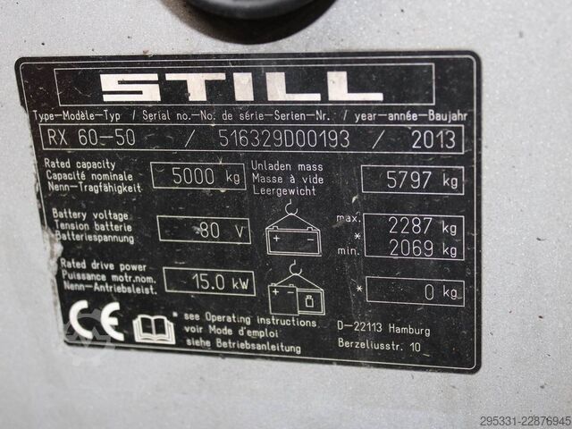 Ηλεκτρικό περονοφόρο τετράτροχο Still RX 60-50  6329