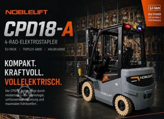 Elektrische vorkheftruck met 4 wielen Noblelift CPD18-A2