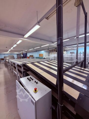 Transportbandsbordssystem med 3 nivåer FINN-CONVEY Modular Cutting Room 3-level Conveyor