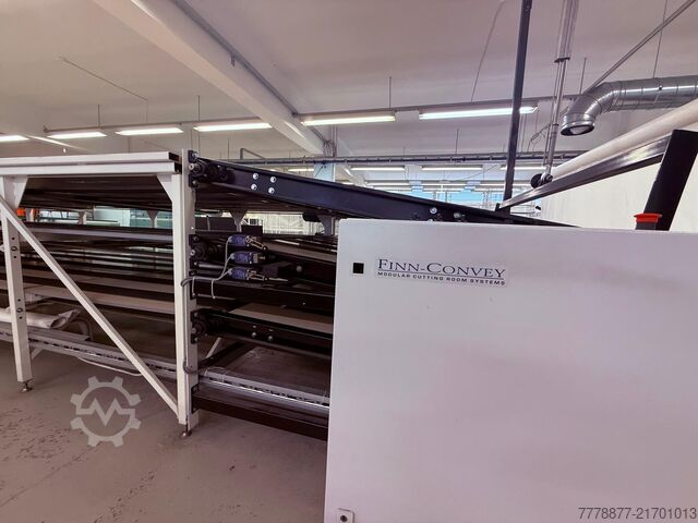 Transportbandsbordssystem med 3 nivåer FINN-CONVEY Modular Cutting Room 3-level Conveyor