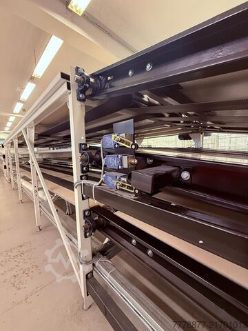 Transportbandsbordssystem med 3 nivåer FINN-CONVEY Modular Cutting Room 3-level Conveyor
