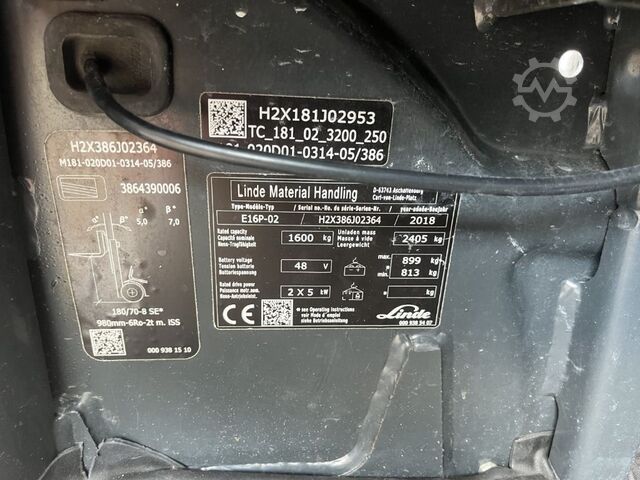 Električni viljuškar za 4 točka Linde E 16P-02