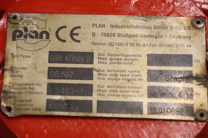 Pescoço de ganso para empilhador para carrinhos de transporte de cargas pesadas Plan GSH 4/Auto E