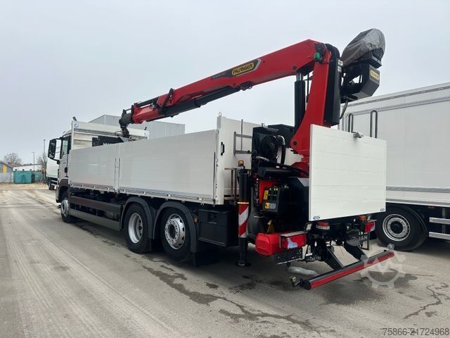 Camion cu platformă MAN 26.420 TGS LL Palfinger PK 26.001 l TEC Funk