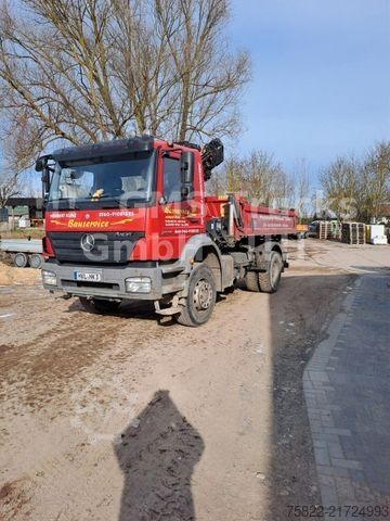 Autocamion basculant tridirecțional MERCEDES-BENZ Axor 1829 / E5 / Meiller / Hiab Kran