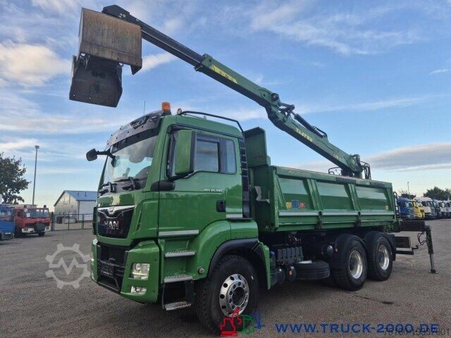 Tipvogn MAN TGS 26.500 6x4 Meiller + Kran + Bordmatik 137TKM