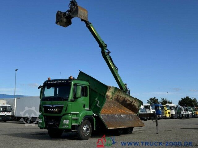 Tipvogn MAN TGS 26.500 6x4 Meiller + Kran + Bordmatik 137TKM