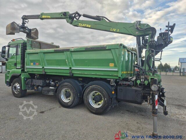 Tipvogn MAN TGS 26.500 6x4 Meiller + Kran + Bordmatik 137TKM