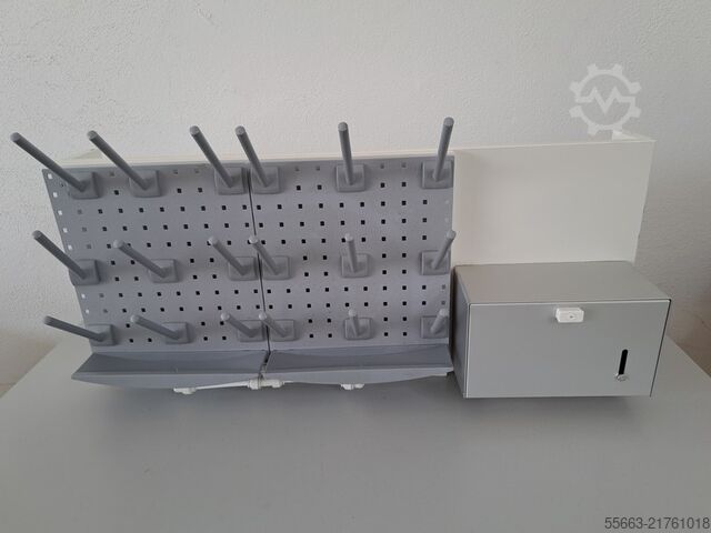 Εργαστηριακό τραπέζι με επιτοίχιο ράφι  