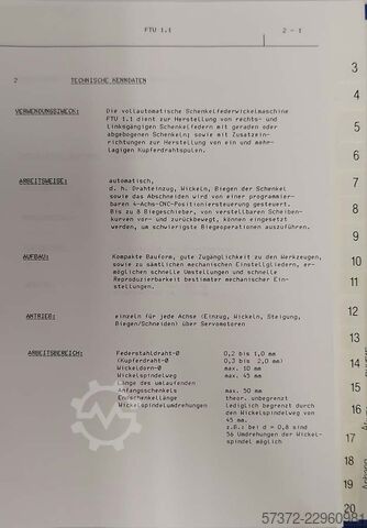 Πλήρως αυτόματο CNC μηχάνημα περιέλιξης ελατηρίων ποδιού Wafios FTU 1.1