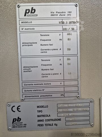 Lemovací stroj / Kruhové nůžky MTD B5075/8 PB Engineering MTD B 5075/8