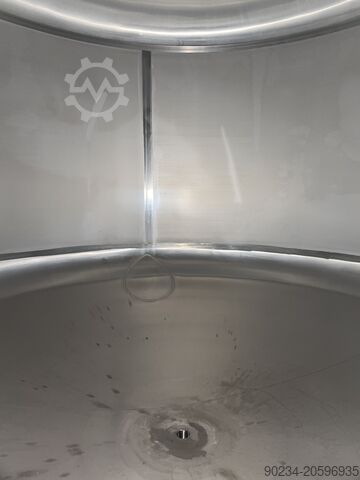 4.900 liter 304 roestvrijstalen opslagtank, 2.200 mm diameter x 1.000 mm rechte zijde Moeschle Behalterbau GmbH 4,900 Litre