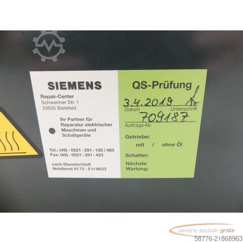 μονάδα ελέγχου Siemens 1FT6086-1AF71-3EH1 Servomotor SN: YFS528243401006 -generalüberholt-