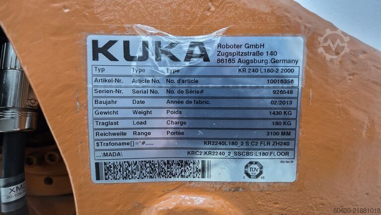 Robot przemysłowy KUKA KR 240 L180-2 2000