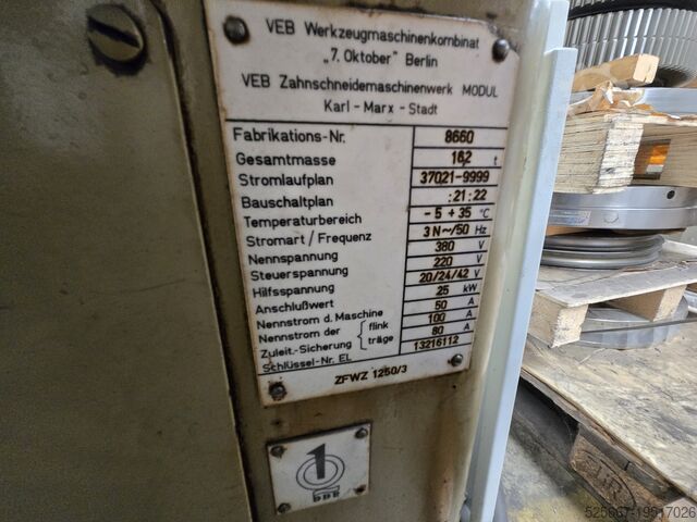 Tandwielkastmachine WMW MODUL ZFWZ 1250/3