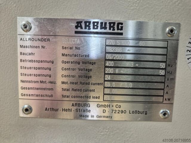 Spuitgietmachine ARBURG Allrounder 270S-500-60