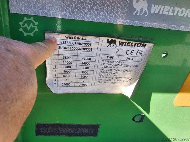 Návěs s výměnnou nástavbou WIELTON Vario Containerchassis, Reifendruckkontrolle