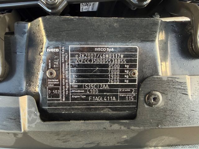 Transporter mit Koffer IVECO Daily 35C16 Koffer Ladebordwand 750kg