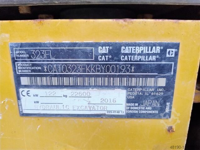ερπυστριοφόρος εκσκαφέας Caterpillar 323FL