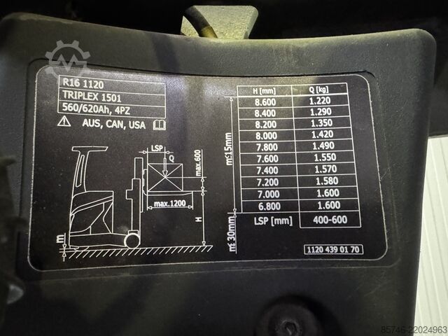 R 16 - * Triplex FFL !! CÁMARA FRIGORÍFICA !! LINDE R 16 -  * Triplex FFL !! COLDSTORE !!