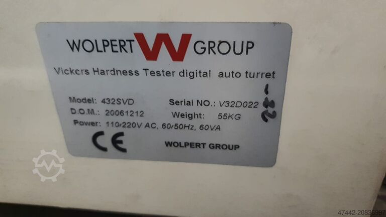 Durometer Wolpert Vickers 432-SVD