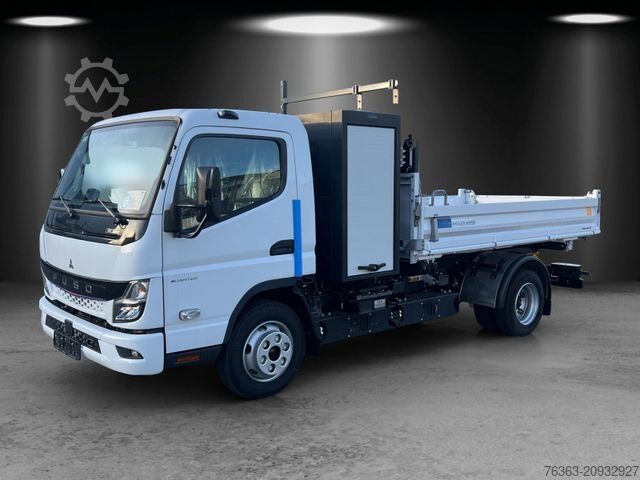 Kiepwagen bestelauto  7C18M eCanter Meiller Trigenius 3-Seiten mit Box