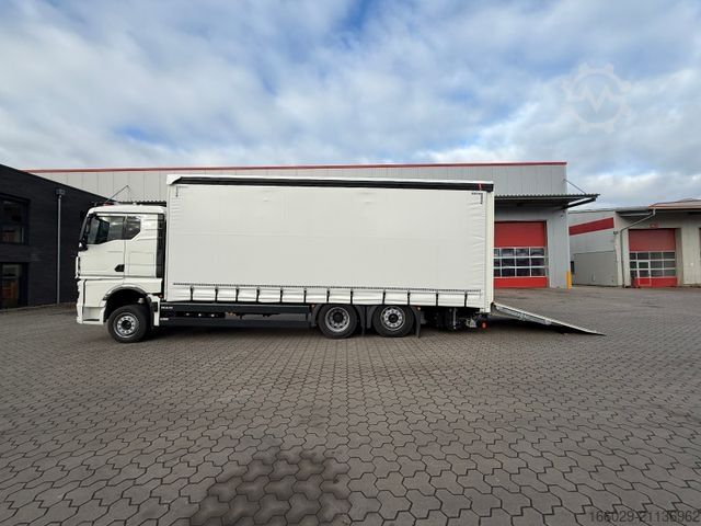 Biltransport lastbil MAN 26.440 6x2 mit Schwerlast-Ladebordwand Rampe