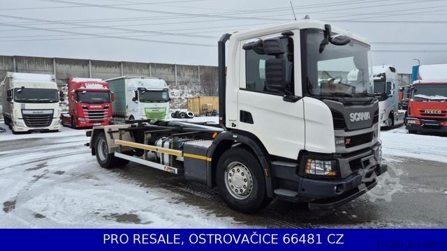 Haakarm vrachtwagen SCANIA P280 N323 4x2 E6 + ABROLLKIPP. + MANUAL