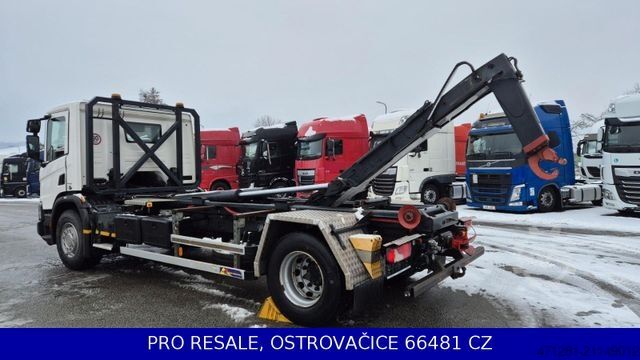 Haakarm vrachtwagen SCANIA P280 N323 4x2 E6 + ABROLLKIPP. + MANUAL