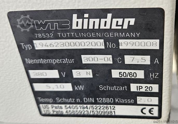 Droogkast Warmhoudkast BINDER GmbH 19462300002000