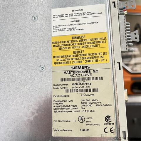 Elektronik / PLC-kontrol SIEMENS 6SE7015-0EP50-Z