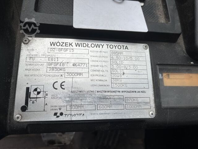 LPG Forklifts Toyota 8FGF15