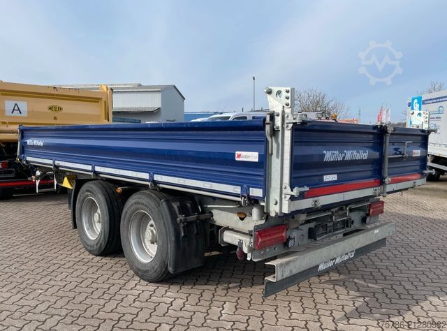 Three-way tipper trailer MÜLLER-MITTELTAL KA-TA-R 13.5/ geteilte Klappe/ NL9.8t/ neuwertig