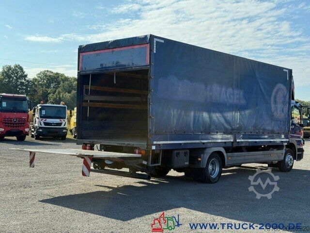 Tenteli düz yataklı kamyon Mercedes-Benz Atego 1224 Plane Spriegel LBW BÄR 1,5t + AHK