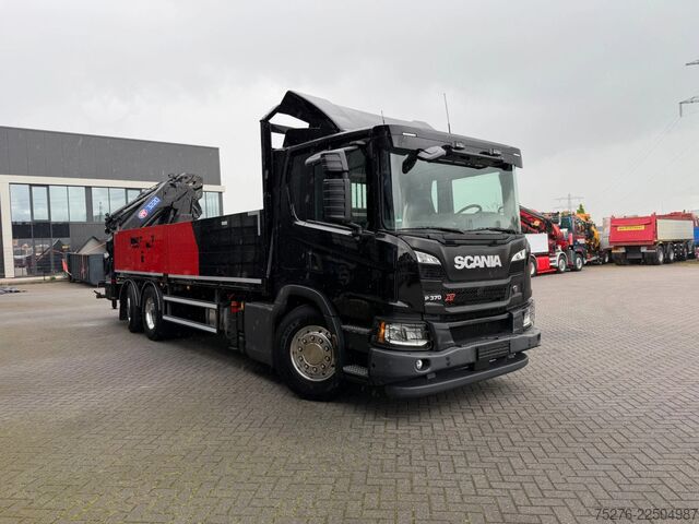 Kranbil Scania P370 XT 6x2 HMF 3220-K6+Fly jib FJ600-K3 Euro 6D
