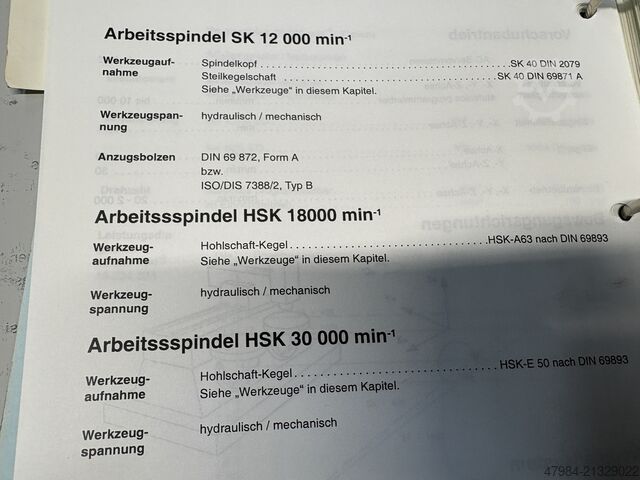 Universal machining center DECKEL MAHO DMU 70 VL