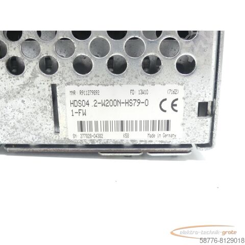 Rexroth-komponent Rexroth HDS04.2-W200N-HS79-01-FW MNR: R911279892 SN:277828-04382