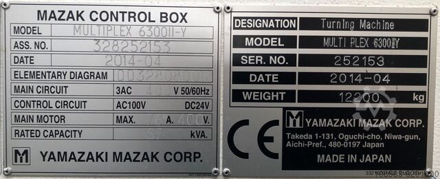 CNC-Drehzentrum Mazak MULTIPLEX 6300-II Y