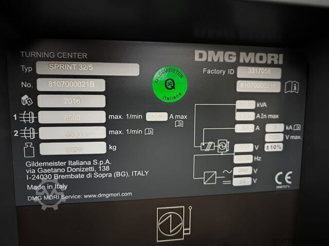 Automatisk CNC-drejebænk DMG MORI GILDEMEISTER SPRINT 32/5