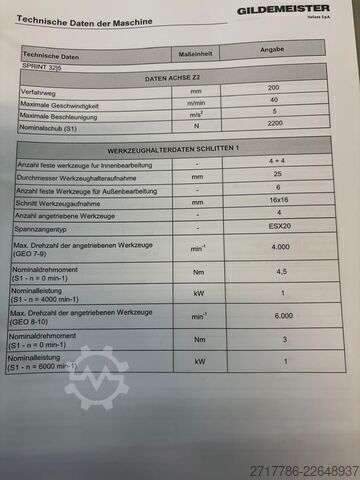 Automatisk CNC-drejebænk DMG MORI GILDEMEISTER SPRINT 32/5