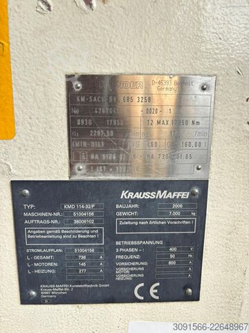 Extrusora de doble husillo KraussMaffei KMD 114-32