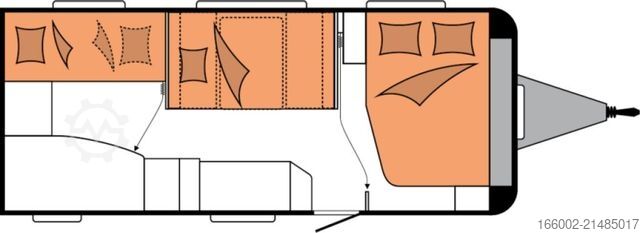 Wohnwagen HOBBY De Luxe 545 KMF Mod. 2026 ausgestellt Garage,