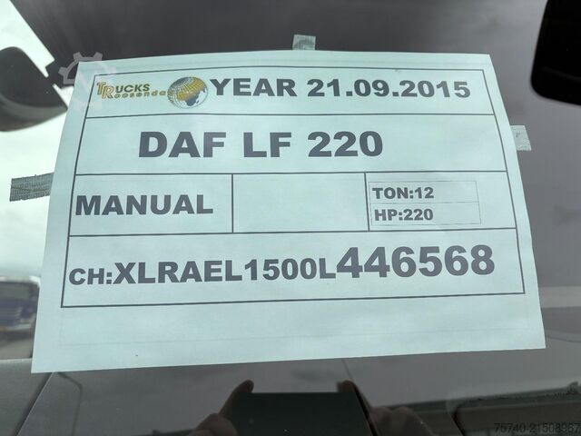 Kühl-/Tiefkühltransport DAF LF220FA + Thermo king + euro 6 + manual