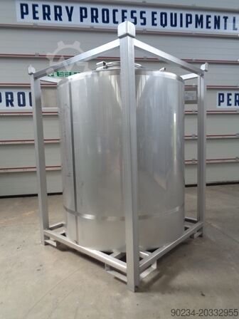 1000 liters Caldereria Teruel 316L rustfrit stål IBC, ny CALDERERIA TERUEL 1000 Litre