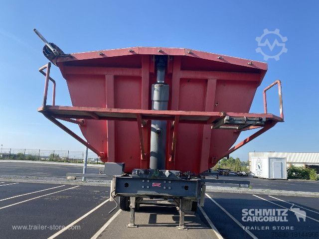 Kippers oplegger  Semitrailer Tipper Steel half pipe body 91m³