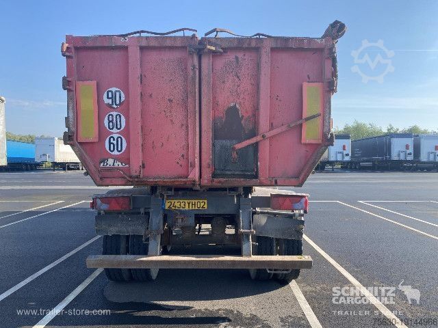 Kippers oplegger  Semitrailer Tipper Steel half pipe body 91m³