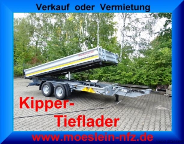 Reboque basculante Möslein TTG 11 Verzinkt  neuer Tandem 3- Seitenkipper Tieflader-- Neufahrzeug --