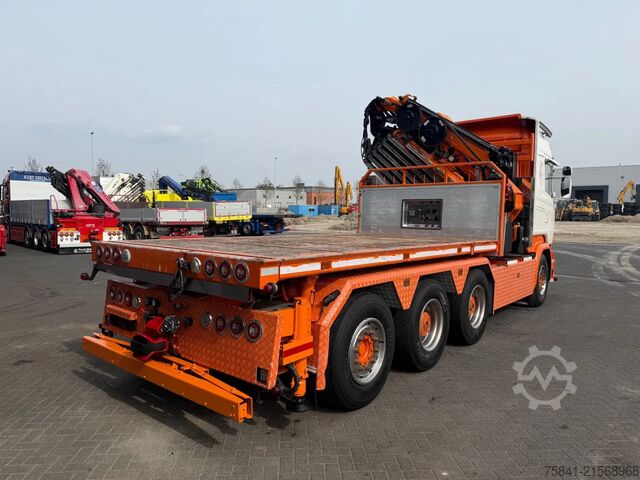 Φορτηγό γερανού Scania R580 V8 R 580 LB 8x4 HMF 4020-K6 + JIB FJ 600-K4