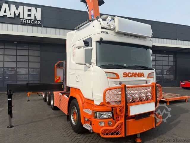 Jeřábové vozidlo Scania R580 V8 R 580 LB 8x4 HMF 4020-K6 + JIB FJ 600-K4