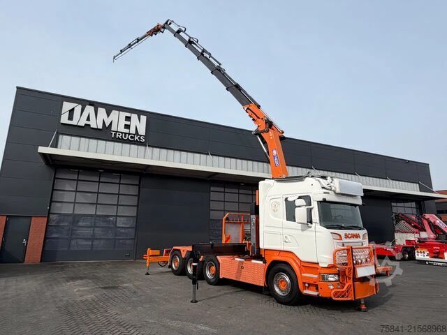Jeřábové vozidlo Scania R580 V8 R 580 LB 8x4 HMF 4020-K6 + JIB FJ 600-K4